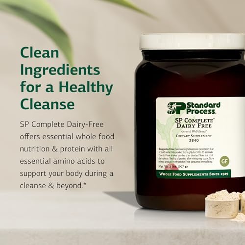 Standard Process SP Complete Dairy-Free - Rice Protein Powder for Amino Acid Support - Supports Gut Health, Liver Function & Immune Health - Vegan