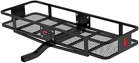 CURT 18150 Cargo Basket Hitch Trailer Hitch Cargo Carrier, 500 lbs. Capacity, 59-1/2-Inch x 20-1/4-Inch x 5-1/2-Inch, Fits 2-Inch Receiver