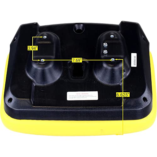 GY20495 Yellow Mid Back Lawn Tractor Seat Fits John Deere L100 L110 LA100