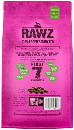 Rawz Dehydrated Chicken, Turkey & Chicken Recipe Natural Meal Free Dry Cat Food (3.5 Pound (Pack of 1), Chicken & Turkey)