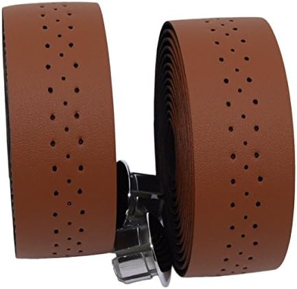 KINGOU Carbon Fiber PU Leather Road Bike Handlebar Tape Bar Tapes - 2PCS Per Set