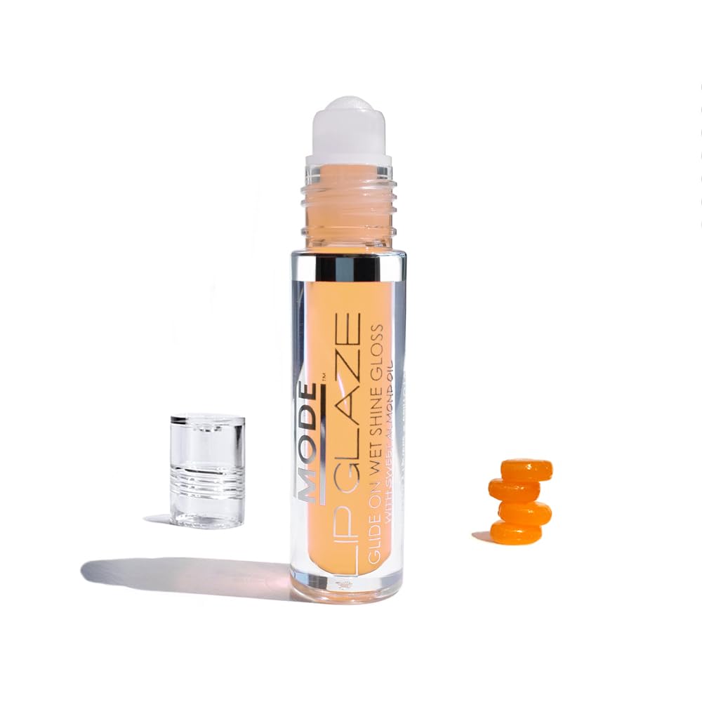 MODE Lip Glaze Cotton Candy Flavored Lip Gloss, Hydrating Sheer Wet Shine, Skincare Fruit Oils