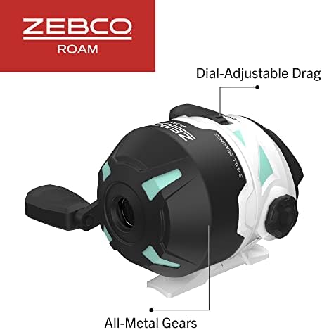 Zebco Roam Telescopic Fishing Rod and Spinning or Spincast Fishing Reel Combo, Durable 6-Foot Fiberglass Rod with ComfortGrip Handle