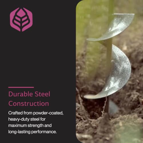 Yard Butler IREA-4 Roto Earth 18” Auger Drill Bit - Digging Tool for Effortless Bulb Planting - Multi-Use Drill - Heavy-Duty Garden Tool - Power-Coated Steel - Rust-Resistant | Powder-Coated Steel Digging Tool, Rust-Resistant, Digs Medium-Depth Holes for…