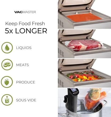 VacMaster VP230 Chamber Vacuum Sealer – Commercial Vacuum Sealer Machine for Food with 1/2 HP Oil Pump, 12.25” Seal Bar for 12” x 15” Bags