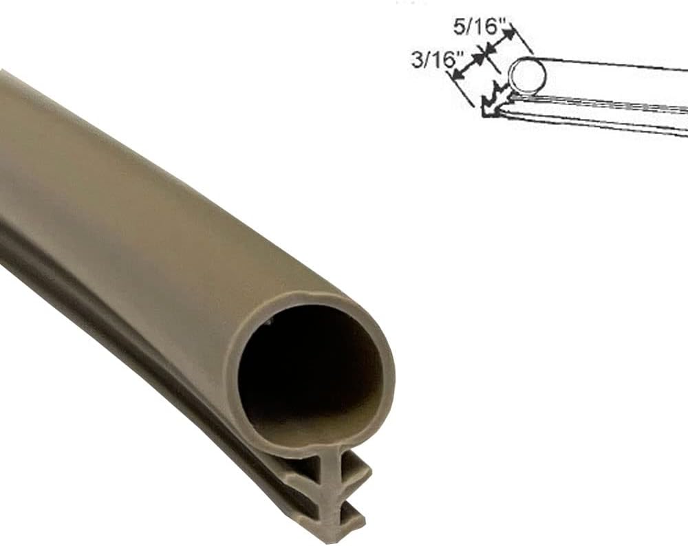 STB Weatherstrip, Kerf-Mounted, Bulb Type, Tan - 25 ft Roll