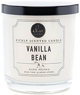 DW Home Vanilla Bean Scented Candle for Home, 9 oz, Medium Single Wick Candle Jar, Up to 33H Burn Time, Luxury Scented Candle for Relaxation, Gifting