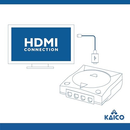 Kaico Dreamcast HDMI Adapter, Plug & Play Converter with VGA & RGBS Support | Supports VGA and RGBS output for Dreamcast games across all regions