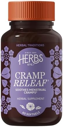 Herbs Etc. Cramp ReLeaf (Menstrual) Softgels - Cycle Support Supplement that Soothes Cramps - Black Haw