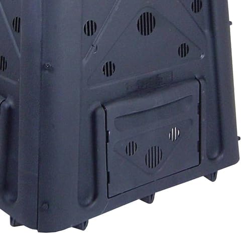 Redmon Outdoor Compost Bin with Lift Off Lid, 4-Door Access & Vent Holes, 65 Gallon