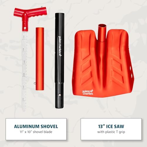 Yukon Charlie's Collapsible Snow Shovel, Lightweight Snow Shovel for Camping, Car, Emergency Kit