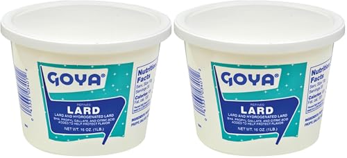 Goya Manteca Lard for Cooking and Baking, Rich Flavor for Tamales, 1 Pound | 1 Pound Tub, Premium Pork Fat, Rich Flavor for Tamales, Empanadas, And Pastries, Enjoy Any Time of Day, For Any Occasion