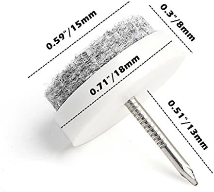 40pcs Furniture Felt Pad Heavy Duty Nail-on Chiar Slider Glide Pad Floor Protector for Wooden Furniture Chair Tables Leg Feet(Φ20mm or 0.8";Black)