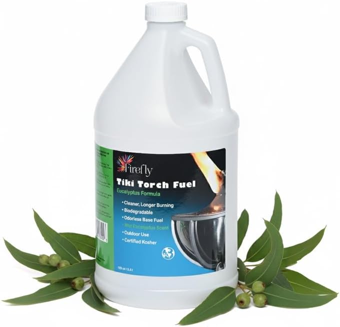 Firefly Eucalyptus Formula - Tiki Torch Fuel - Clean Burn, 1 Gallon