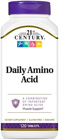 21st Century Daily Amino Acid Tablets, 120 Count | Essential Amino Acids Complex, Muscle Health, Growth & Recovery Support