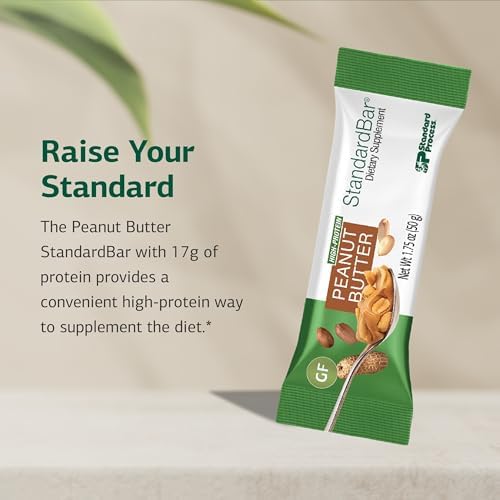 Standard Process StandardBar Peanut Butter - High Protein Bar for Energy & Healthy Snacking - Workout Bar - Vegetarian