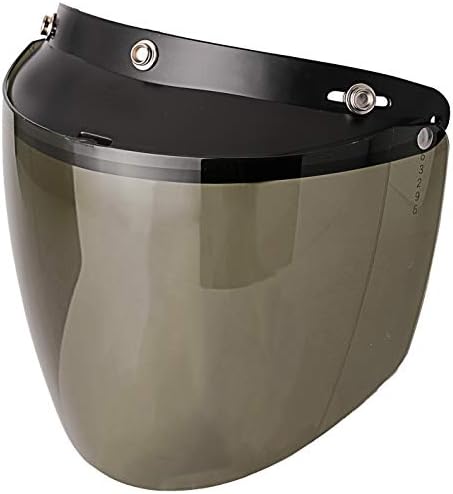 3-Snap Flip Shield Visor for Motorcycle Helmets (Clear)