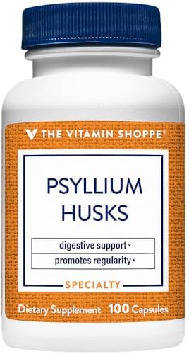 The Vitamin Shoppe Psyllium Husks Plantago Ovata Fiber Supplement (300 Capsules)