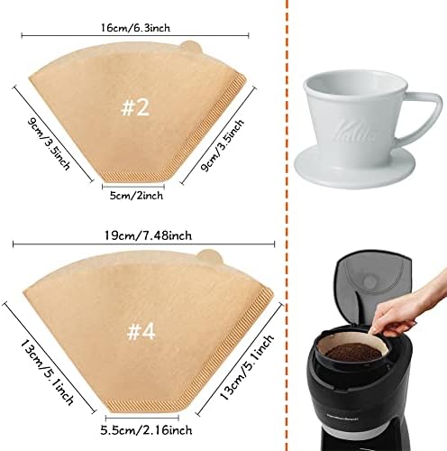 YQL #4 Cone Coffee Filters, 200 Count Paper Filters for Ninja Coffee Makers