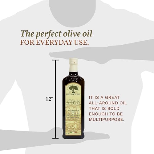 Frantoi Cutrera - Selezione - Extra Virgin Olive Oil from Italy, Sicilian Pure EVOO, Premium 2022/23 Early Harvest First Cold Pressed, Olive Oil High in Polyphenols, 24.5 fl oz (Pack of 1)