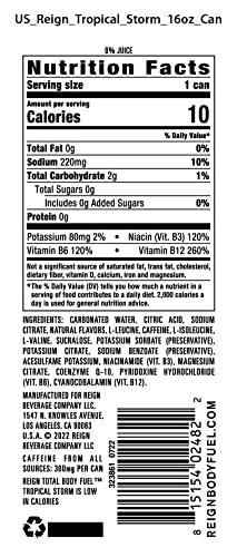 Reign Total Body Fuel, Orange Dreamsicle, Fitness & Performance Drink, 16 Fl Oz (Pack of 12)