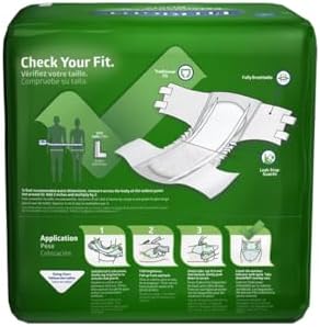 FitRight Adult Incontinence Briefs with Tabs, Extended Wear, Medium, 27" to 43", 15 Count