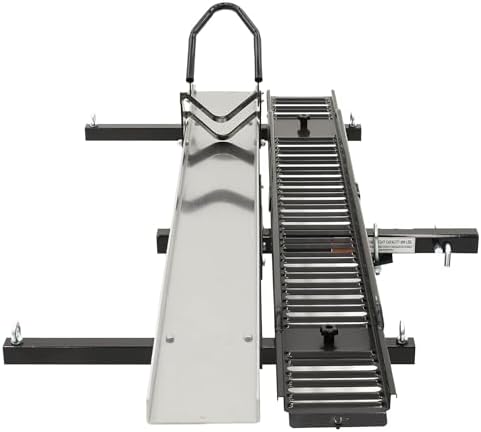 Black Widow Hitch Mounted Steel Motorcycle Carrier w/Ramp