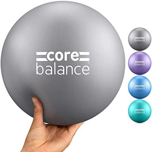 Core Balance 9 Inch Anti Burst Pilates Ball - Mini Exercise Ball for Yoga, Barre, Stretching and Core Stability Workout