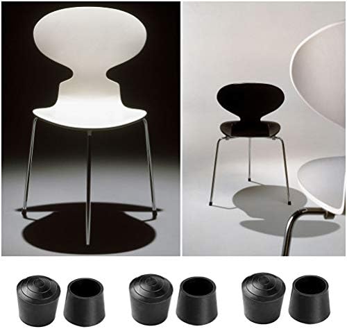 50pcs Chair Leg Cap Tips,Vankcp 7/8 inch Rubber Black Round Anti Slip Caps Chair Legs for Table Folding Chairs (50Pcs)