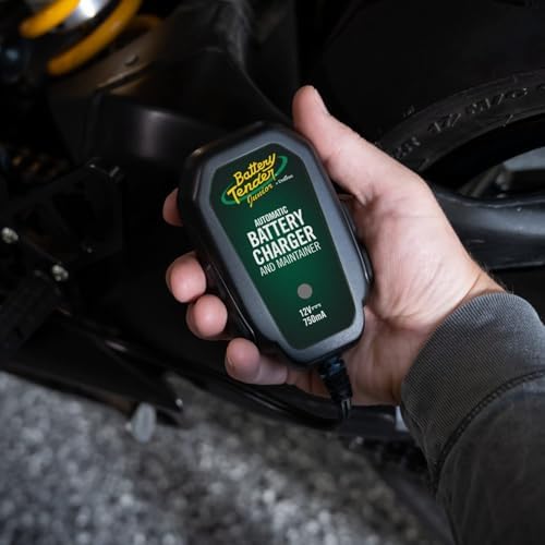 Battery Tender Junior 12V, 750mA Charger and Maintainer: Automatic 12V Powersports for Motorcycle, ATVs
