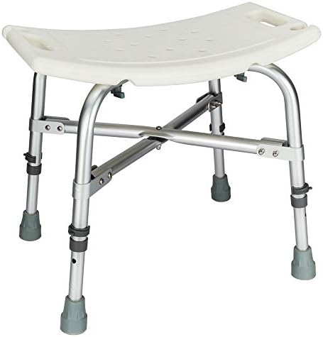 Shower Stool, Spa Bathtub Shower Lift Chair, Protable Bath Seat, Adjustable Shower Bench, White Bathtub Lift Chair with 1.25mm Cross Brace