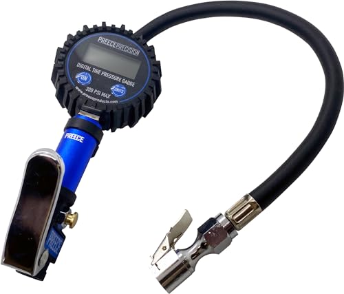 Preece 300PSI Digital Tire Pressure Gauge and Inflator with Accessory Kit