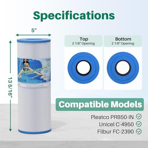 C-4950 Spa Filter Replaces Pleatco PRB50-IN, 373045, Jacuzzi J200, 2Pack