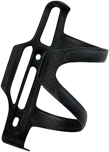 BRKURLEG Ultra-Light Carbon Fiber Water Bottle Cage with Screws Tool | Bike Water Bottle Cage Holder Brackets for Road Bike MTB Mountain Cycling Black Matte, Right Opening
