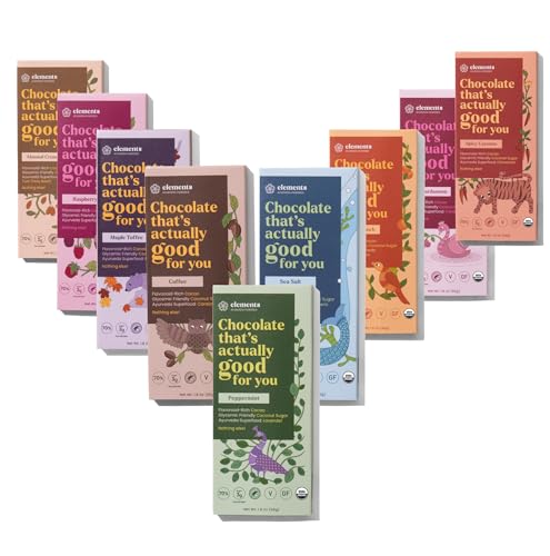 Elements Truffles Dark Chocolate Bar Combo Pack of 9 | Ayurvedic