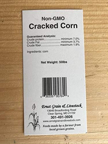 Ernst Grain & Livestock Cracked Corn, Non-GMO – Perfect Feed for Ducks, Squirrels, Chickens, Ducks, Deer, Rabbits, Geese, and More! (46 lb)