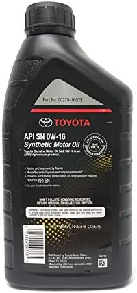 Genuine Genuine Toyota 0W16 Synthetic Oil 1qt 00279-16QTE