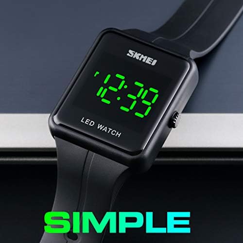 Gosasa Large Face LED Digital Watch Date Time 3Bar Waterproof Wristwatch Men Women Sports Watches
