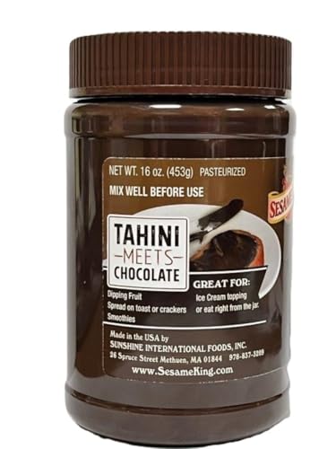 Sesame King Chocolate Sesame Tahini Spread - 16 oz | Dairy-Free, Nut-Free, Gluten-Free