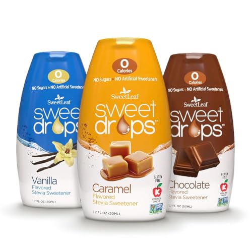 SweetLeaf Stevia Drops Liquid Sweetener, Variety Pack - 1.7 Fl Oz, 3 Pack | Sweet Drops, Stevia Leaf Extract, Zero Calorie, No Erythritol