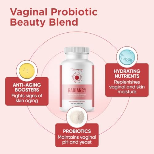 BB Company Radiancy | Vaginal Probiotics for Vaginal Dryness, pH Balance | Fights Itch, Odor | Anti-Aging | Hyaluronic Acid, Probiotics, Vitamin C