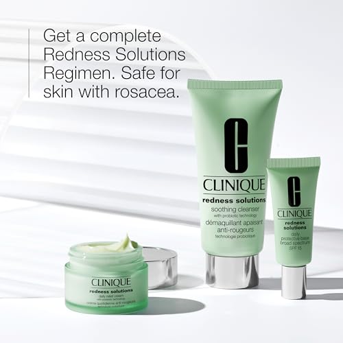 Clinique Redness Solutions Redness Regimen Skincare Set | Soothing Cleanser, 2.5 Fl Oz | Daily Relief Cream