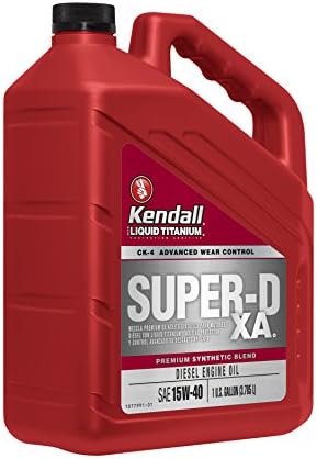 Kendall 1077886 Diesel Engine Oil (Super-D XA Premium Synthetic Blend API CK-4 with Liquid Titanium 15W40-1 Gallon), 128 fl. oz, 1 Pack