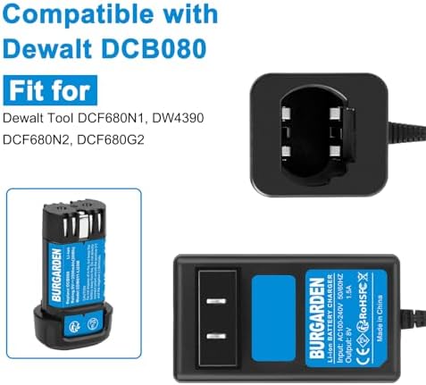 8V Charger Compatible with Dewalt DCB080 DCF680N1 | DW4390 DCF682 DCF680N2 DCF680G2 DCB095 Fit for Dewalt 8v Pod Style Li-Ion Battery