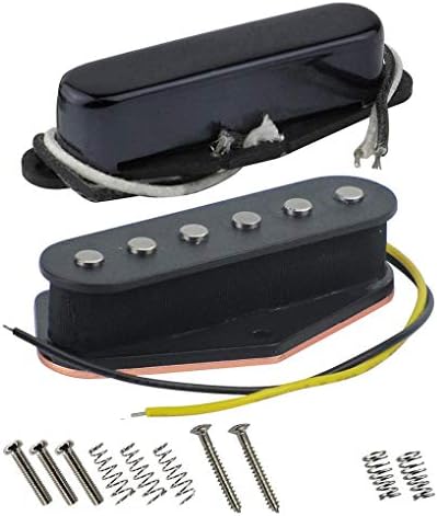 FLEOR Alnico 5 Guitar Pickups - TL Bridge & Neck Pickup (Chrome) for TL Style Guitar