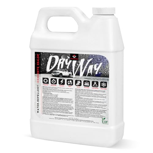 DryWay Silane Siloxane Penetrating Concrete Driveway Sealer, Natural Finish | Breathable Water-Repellent Concrete Sealer for Brick, Pavers, Patios, Pool Decks & Outdoor Concrete - Non-Film Forming