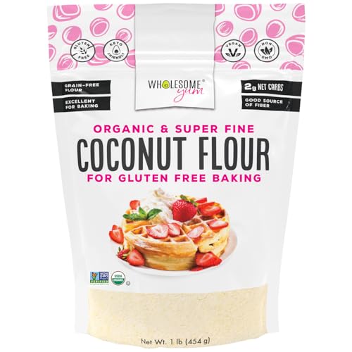Wholesome Yum Premium Organic Coconut Flour For Baking, Keto, Gluten Free