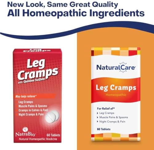 NaturalCare Leg Cramps, Homeopathic Tablets, 60ct | May Provide Support for Leg, Calf & Foot Cramps, Muscle Spasms & Pain