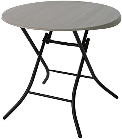 LIFETIME 80230 Folding Round Table, 29" x 36"/33"