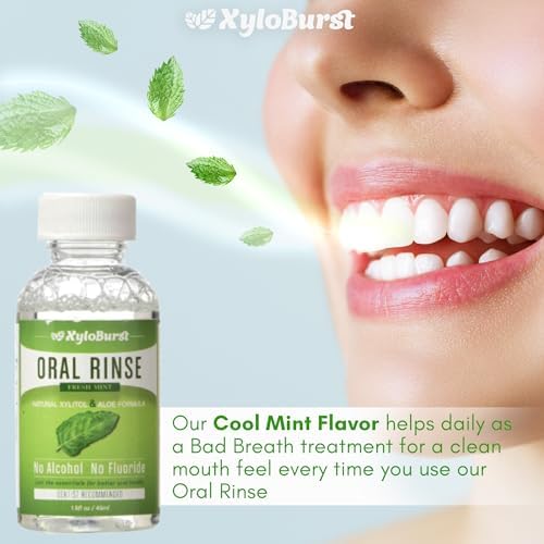 Xyloburst Oral Rinse Mouthwash - Natural Xylitol Mouthwash | Fluoride Free Mouth Wash | Alcohol Free Mouth Wash | Fresh Mint Mouth Rinse | SLS Free
